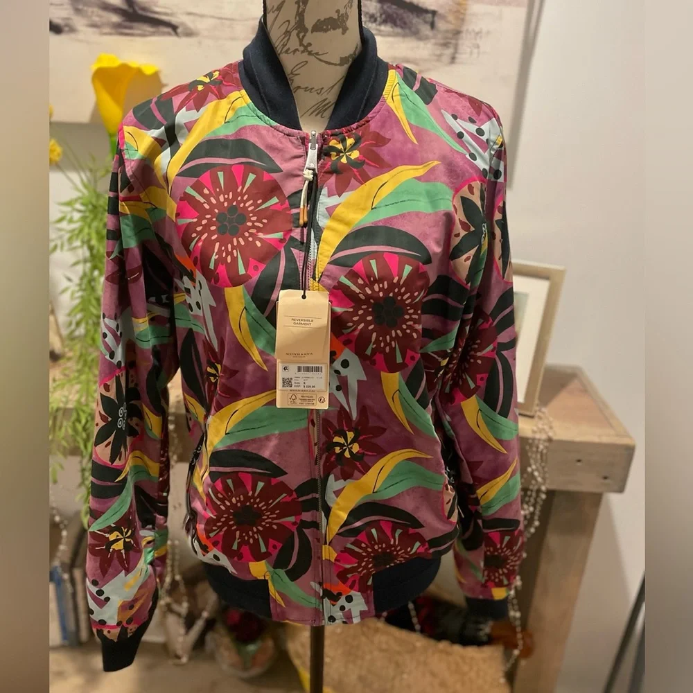 NWT Scotch & Soda Printed reversible bomber jacket - Picture 6 of 7
